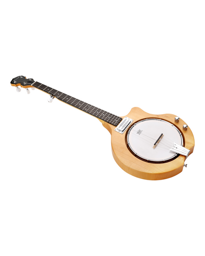 Caraya 5-String Electric-Acoustic Mountain Banjo w/ Built-In Humbucker Pickups & Double Coordinator Rods - BJ60