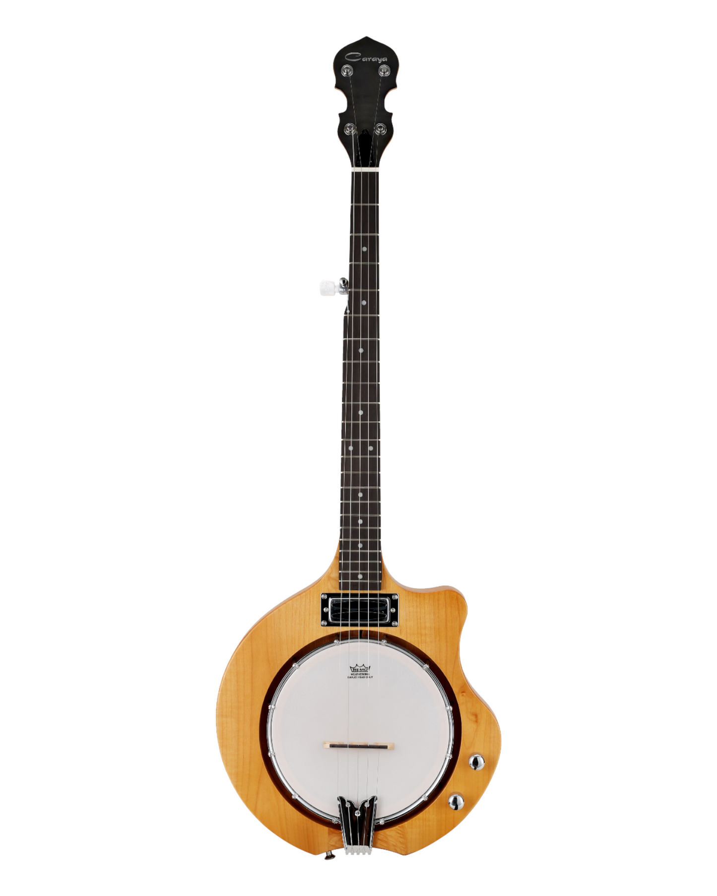 Caraya 5-String Electric-Acoustic Mountain Banjo w/ Built-In Humbucker Pickups & Double Coordinator Rods - BJ60