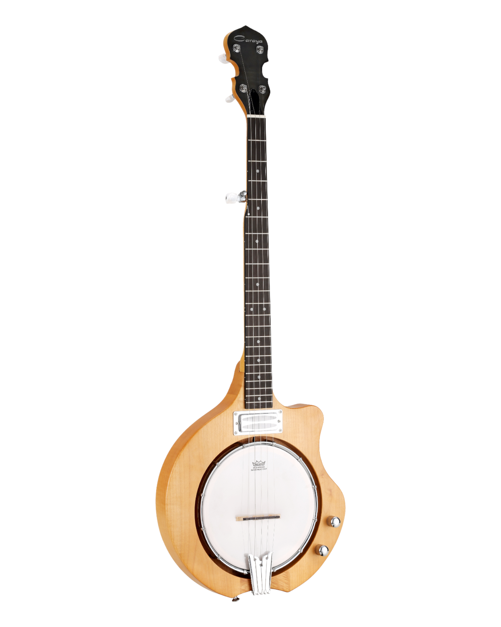 Caraya BJ60 5-String Electric-Acoustic Mountain Banjo – Ceramic Pickups, Double Rods