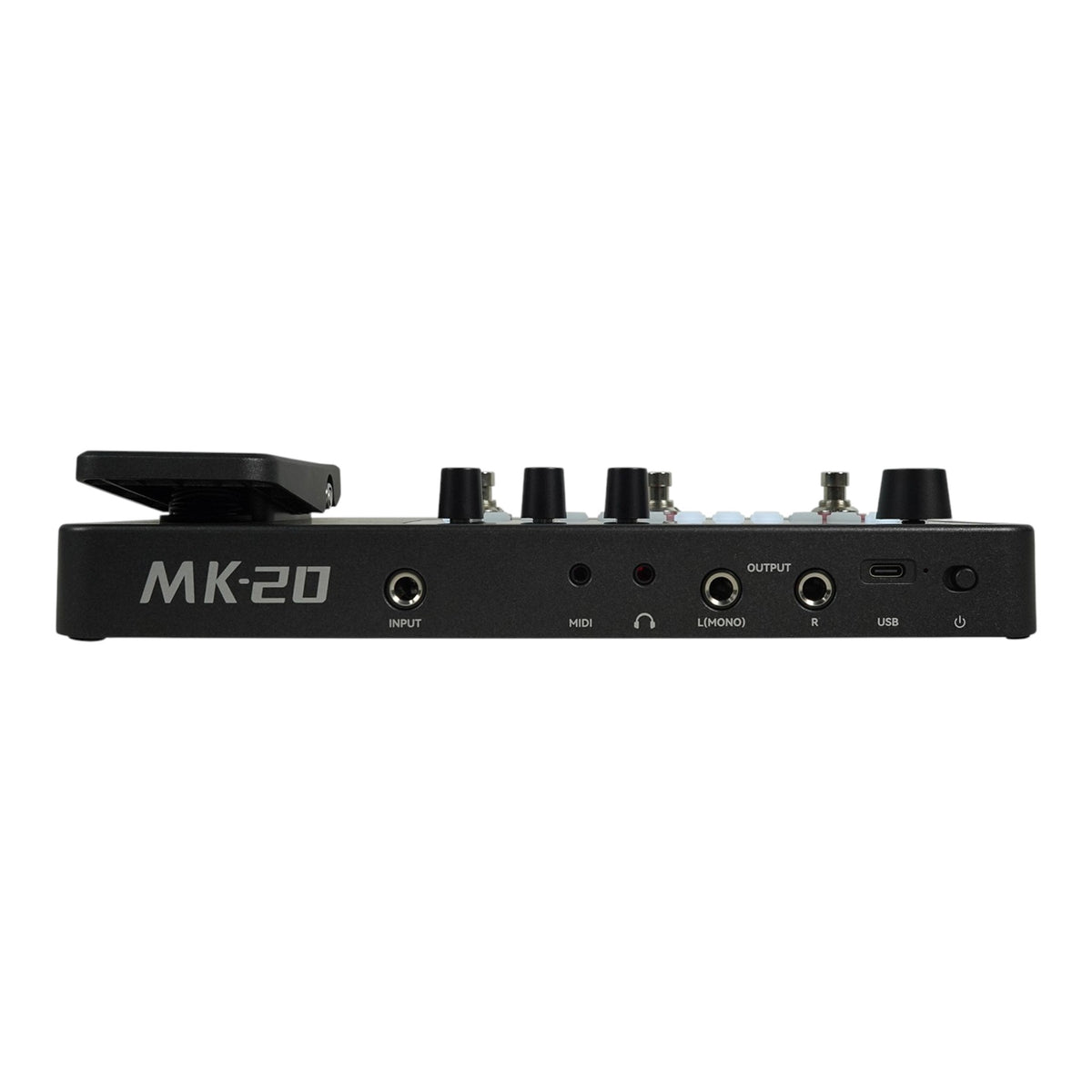 M-VAVE MK20 Portable Rechargable 3-Switch Guitar & Bass Multi-Effects Floor Processor w/ Built-In Expression Pedal