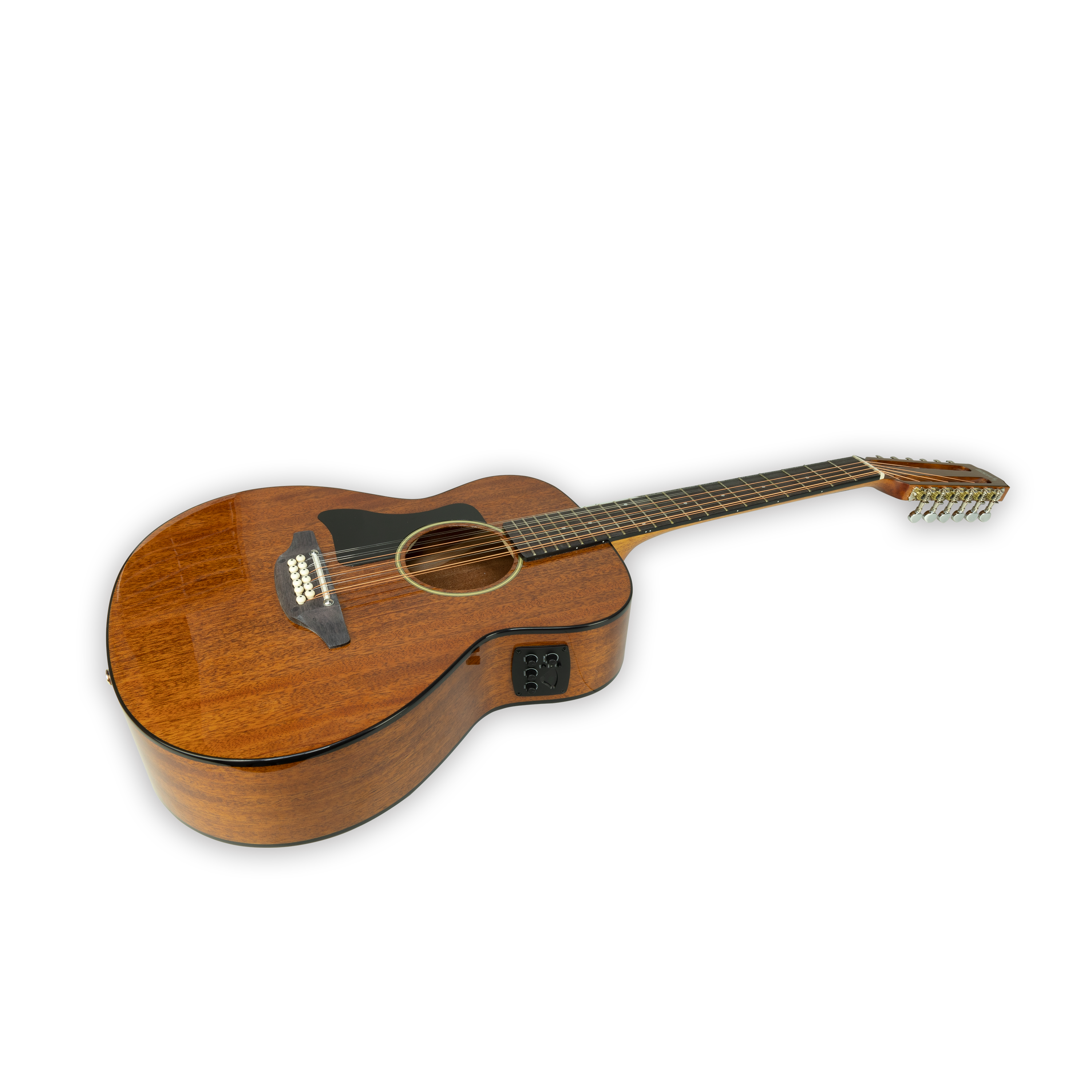 Haze P30411112EQN 12-String 36" Saddle Height Adjustable Acoustic Guitar - Natural