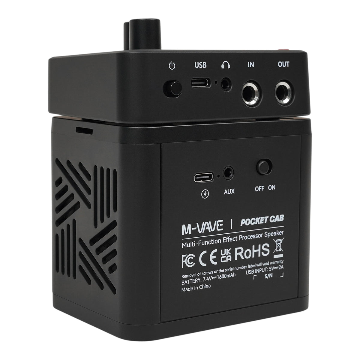 M-VAVE POCKETCOMBO Portable Rechargeable 10W Speaker & Guitar Effects System w/ ANN Tone Modelling & Bluetooth Playback