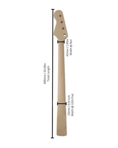 Haze HSPB1910GNS1W Electric Bass Guitar Neck