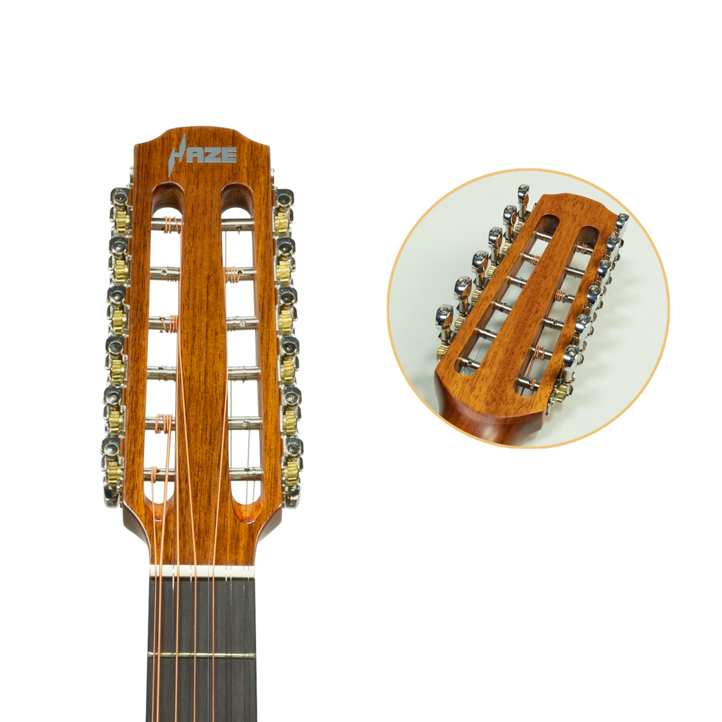 Haze 12-String 36" Saddle Height Adjustable Acoustic Guitar - Natural P30411112EQN