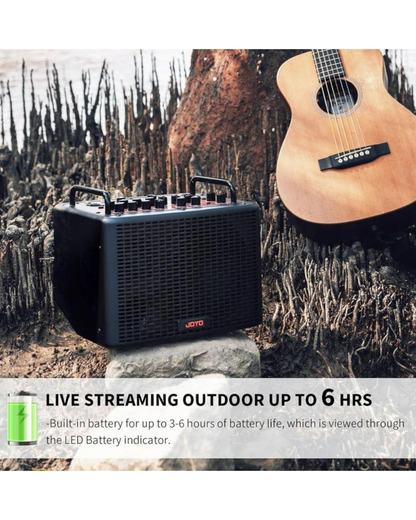 Joyo 40W Multifunctional Rechargeable Outdoor Guitar & Vocals Amp w/ Built-In Drum Machine and Digital Effects - BSK40