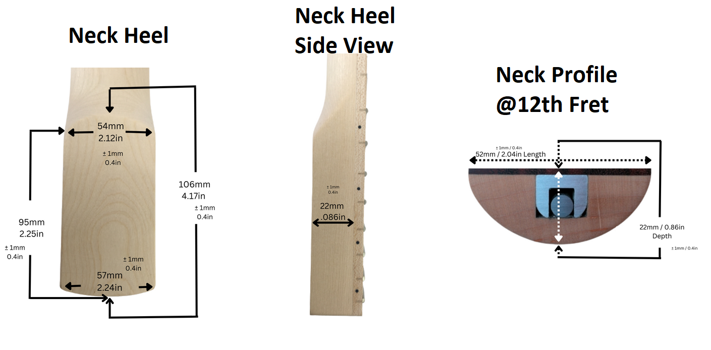 Haze HSST1910GN1WNECK Electric Guitar Neck