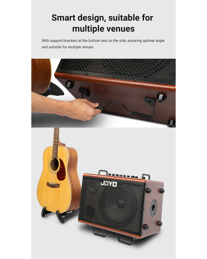 Joyo 80W Multifunctional Rechargeable Outdoor Guitar & Vocals Amp w/ Built-In Digital Effects and Included Footswitch - BSK80