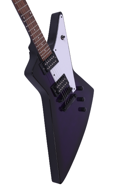 Haze Explorer-Style HH Basswood HEX Electric Guitar - Purpleburst FB1940