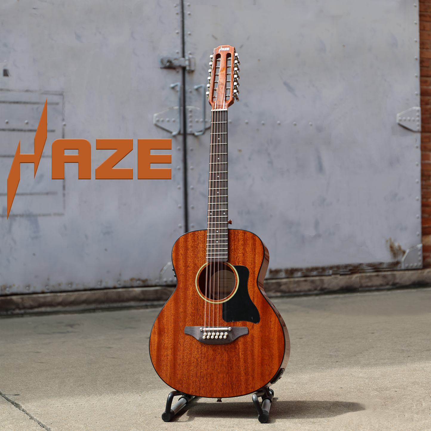 Haze 12-String 36" Saddle Height Adjustable Acoustic Guitar - Natural P30411112EQN