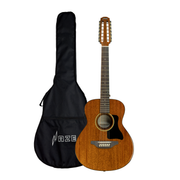 Haze P30411112EQN 12-String 36" Saddle Height Adjustable Acoustic Guitar - Natural