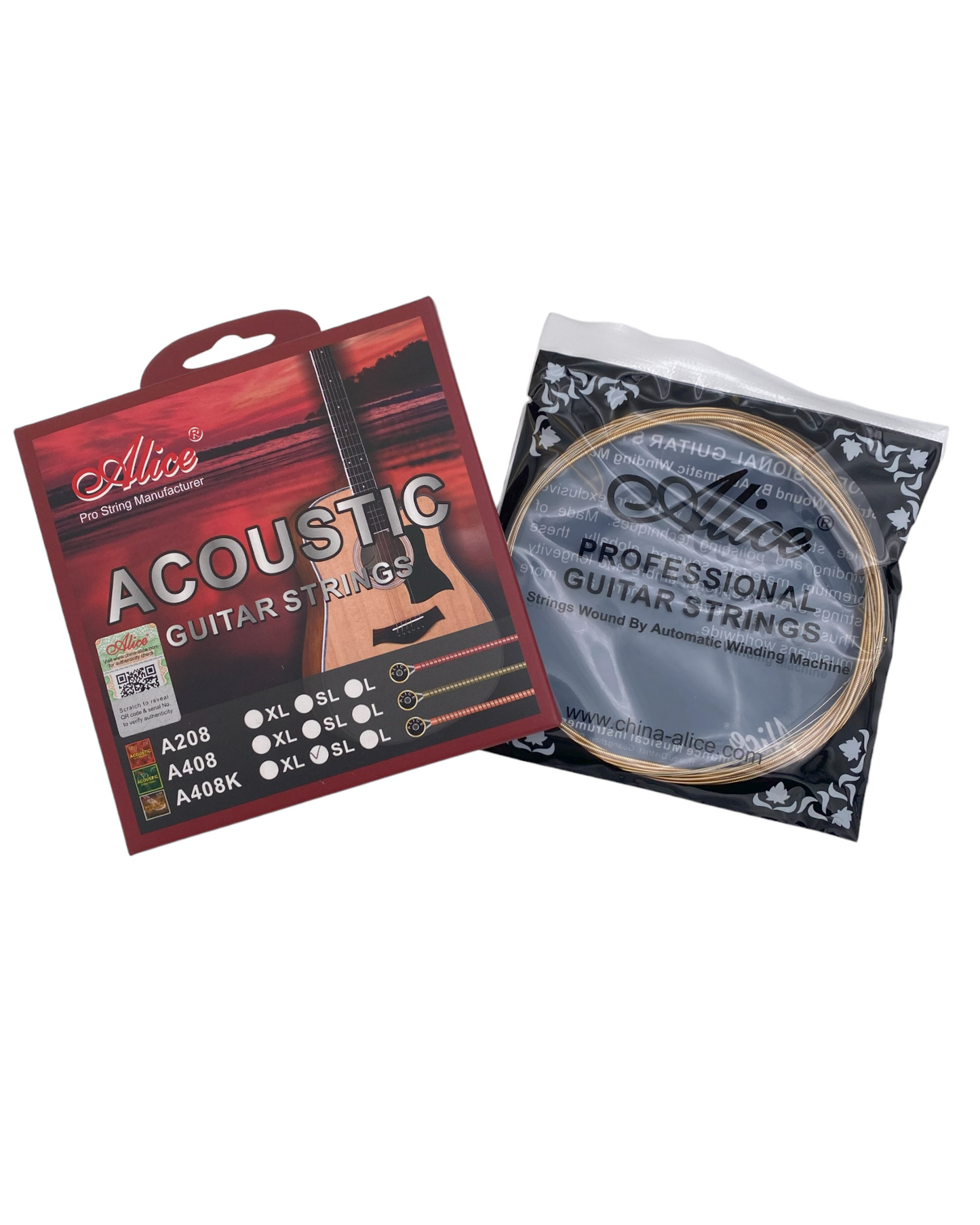 Alice A408KSL Acoustic Guitar Strings Light Stainless Steel Anti-rust