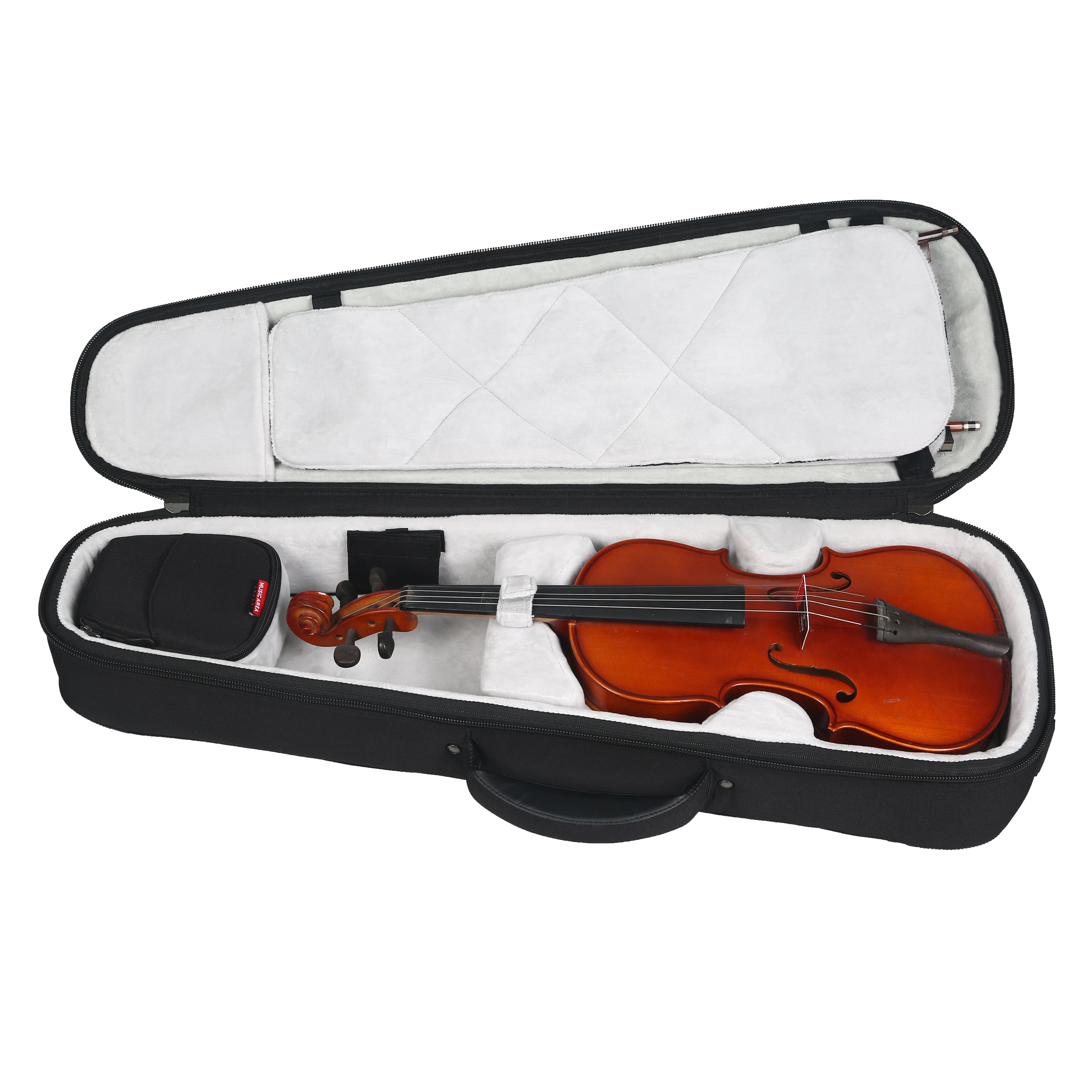 Music Area AA31 30mm Padded Weather-Proof Reinforced ABS Hard Shell Case for 4/4 Size Violin - AA31V44BLK