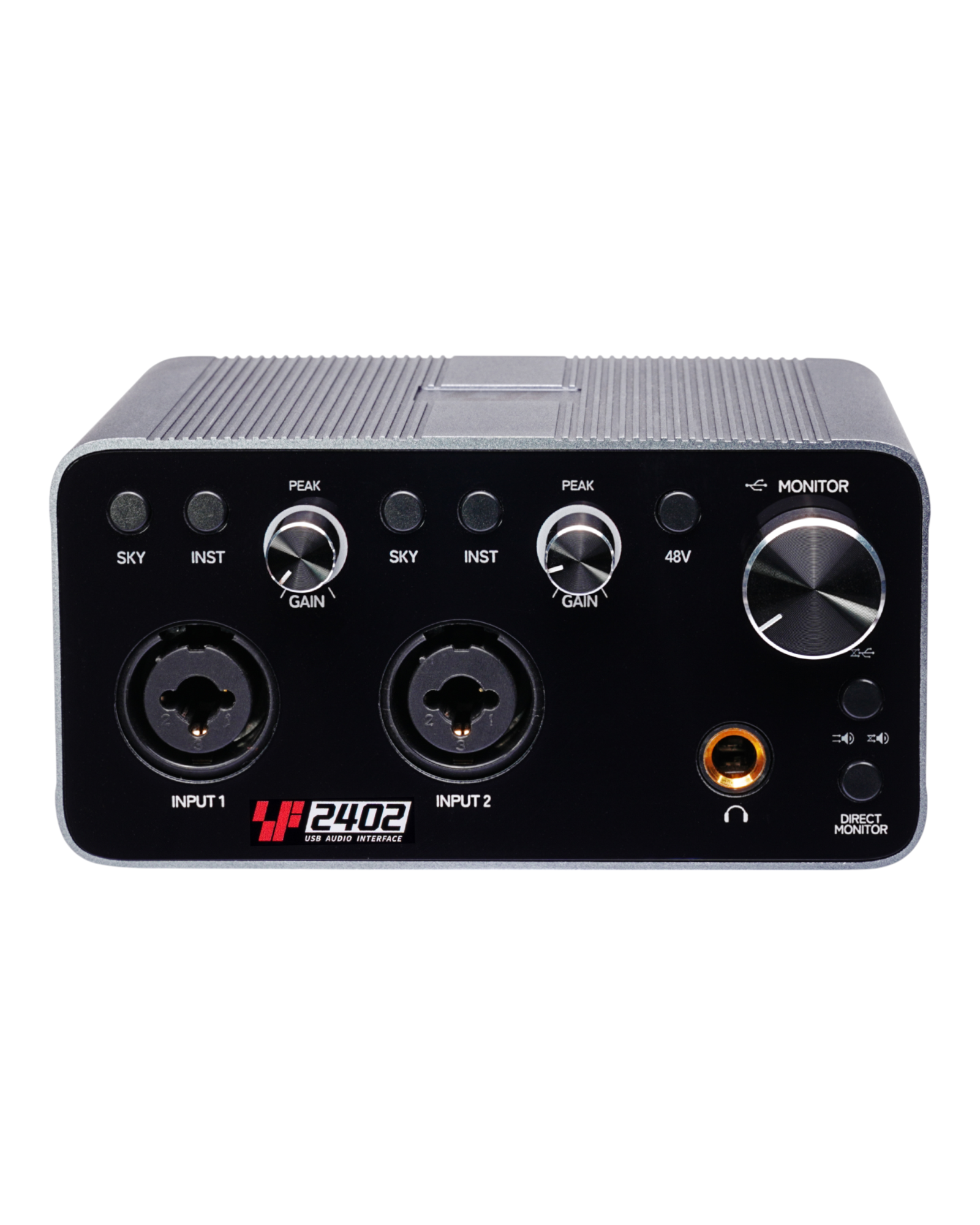 Simplefly Digital Dual-Channel 24bit/192kHz AD/DA Converter 4K HDMI USB-C Audio-Video Interface w/ 48V Phantom Power Supply & Pre-Amp -  SF2402