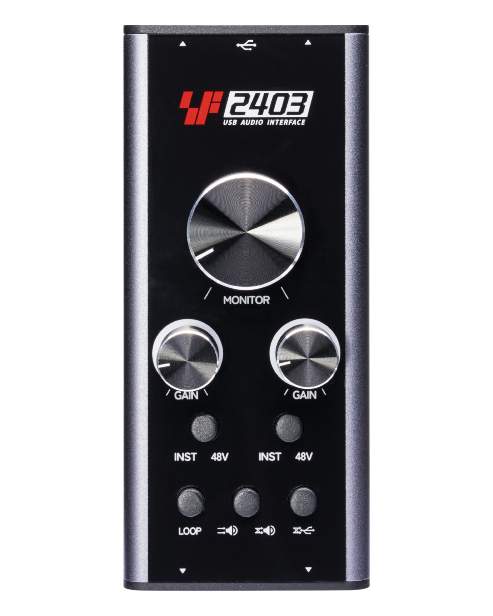 Simplefly Analog Dual-Channel 24bit/192kHz AD/DA Converter USB-C Audio Interface w/ 48V Phantom Power Supply & Loopback Function - SF2403