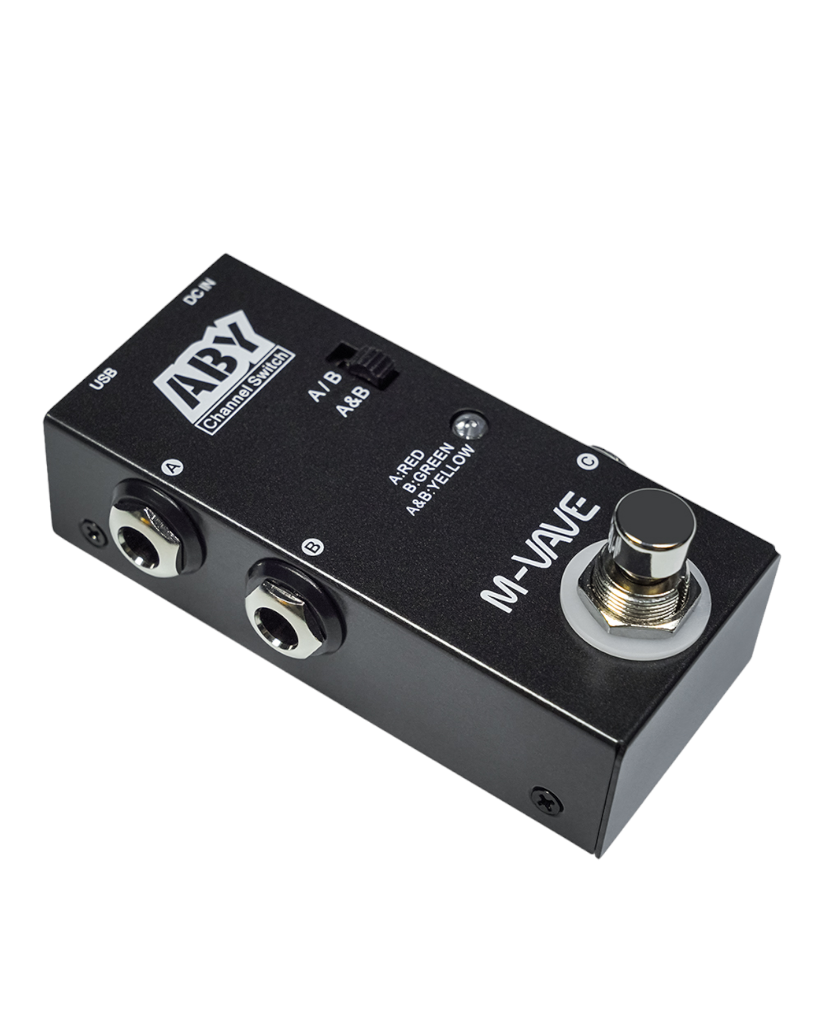 Electric Guitar Effect Pedal ABY Line Channel Pedal with Bonus Patch Cables - ABYP014015M - model ABY