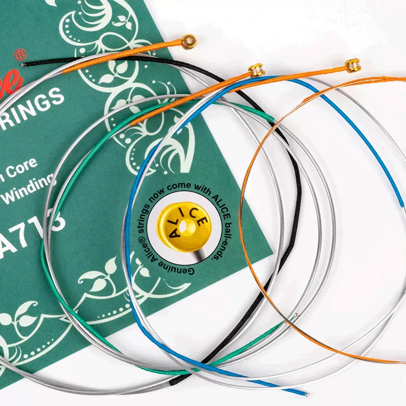 Alice A713 Violin Strings Set - Synthetic Nylon Core - Full Size 4/4