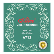 Alice A713 Violin Strings Set - Synthetic Nylon Core - Full Size 4/4