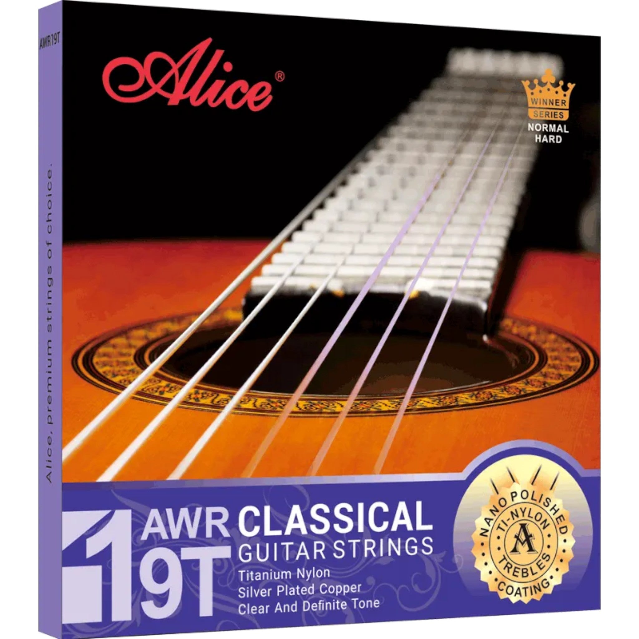 Alice AWR19TH 28-46 Hard Tension Titanium Nylon Classical Guitar Strings