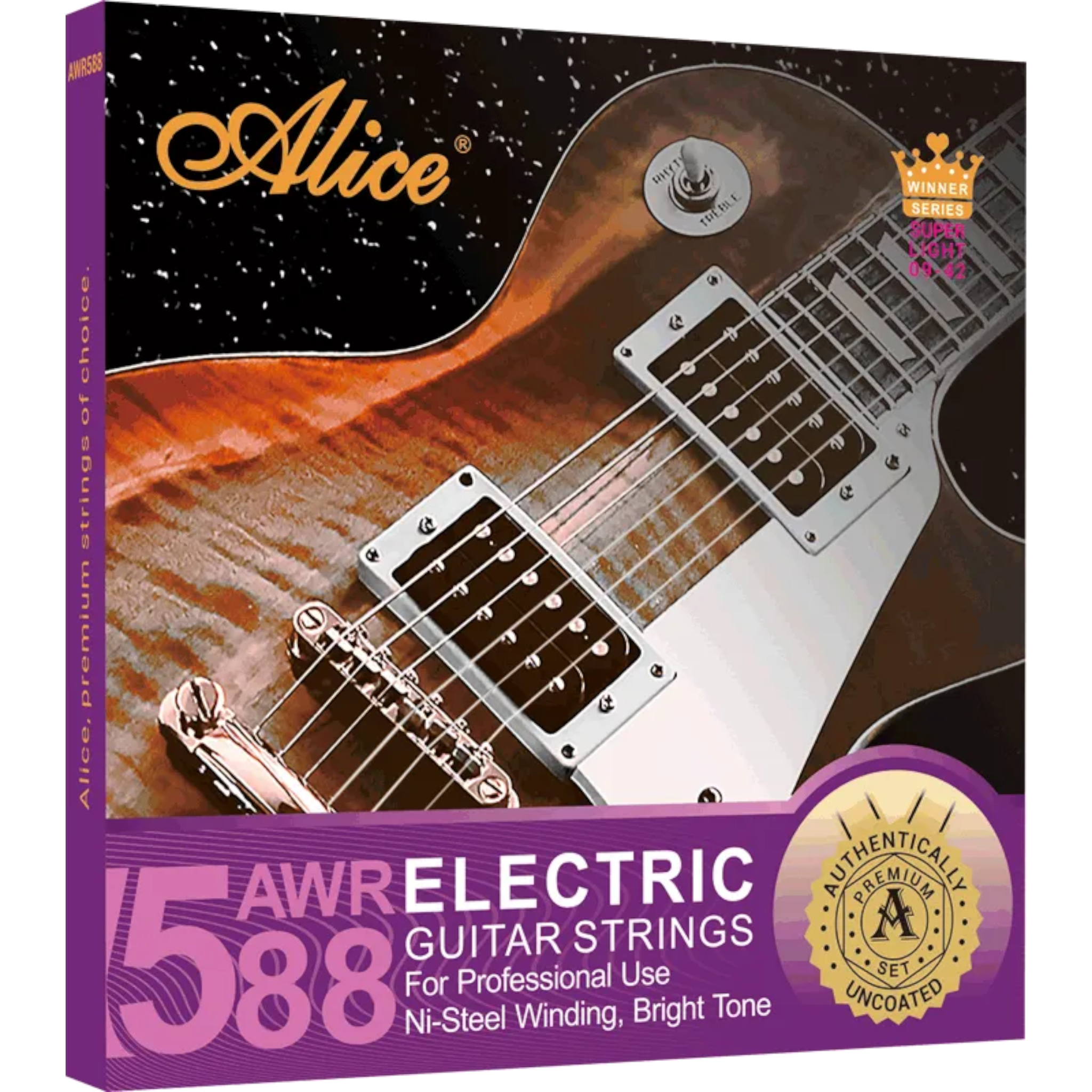 Alice AWR588SL 09-42 Super Light Nickel Steel Electric Guitar Strings