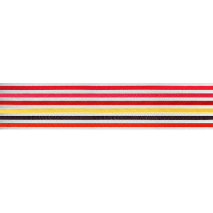 Amumu Pink Stripe Guitar Strap Polyester Cotton - PC07P