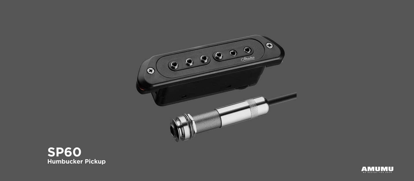 Amumu Passive Humbucking Soundhole Pickup for Acoustic Guitar - SP60