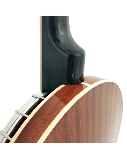Caraya 4-String Mahogany Body Resonator Tenor Banjo - Natural BJ004