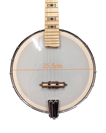 Caraya 4-String Solid Maple Open-Back Banjolele - Natural CBJ24