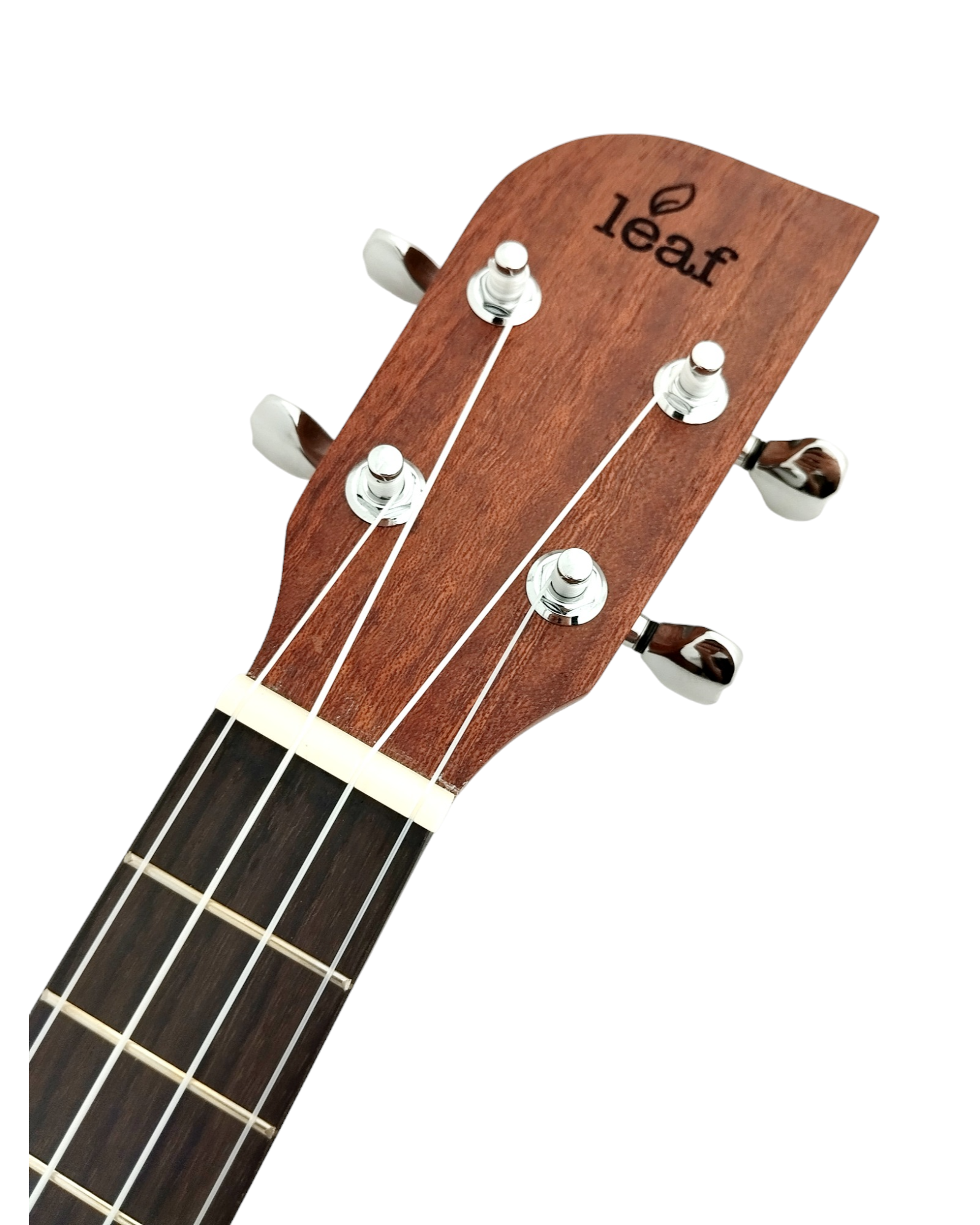 Leaf Series C100 All-Mahogany Concert Ukulele, Satin + 10mm Padded Gig Bag (Pink, Orange, Green)