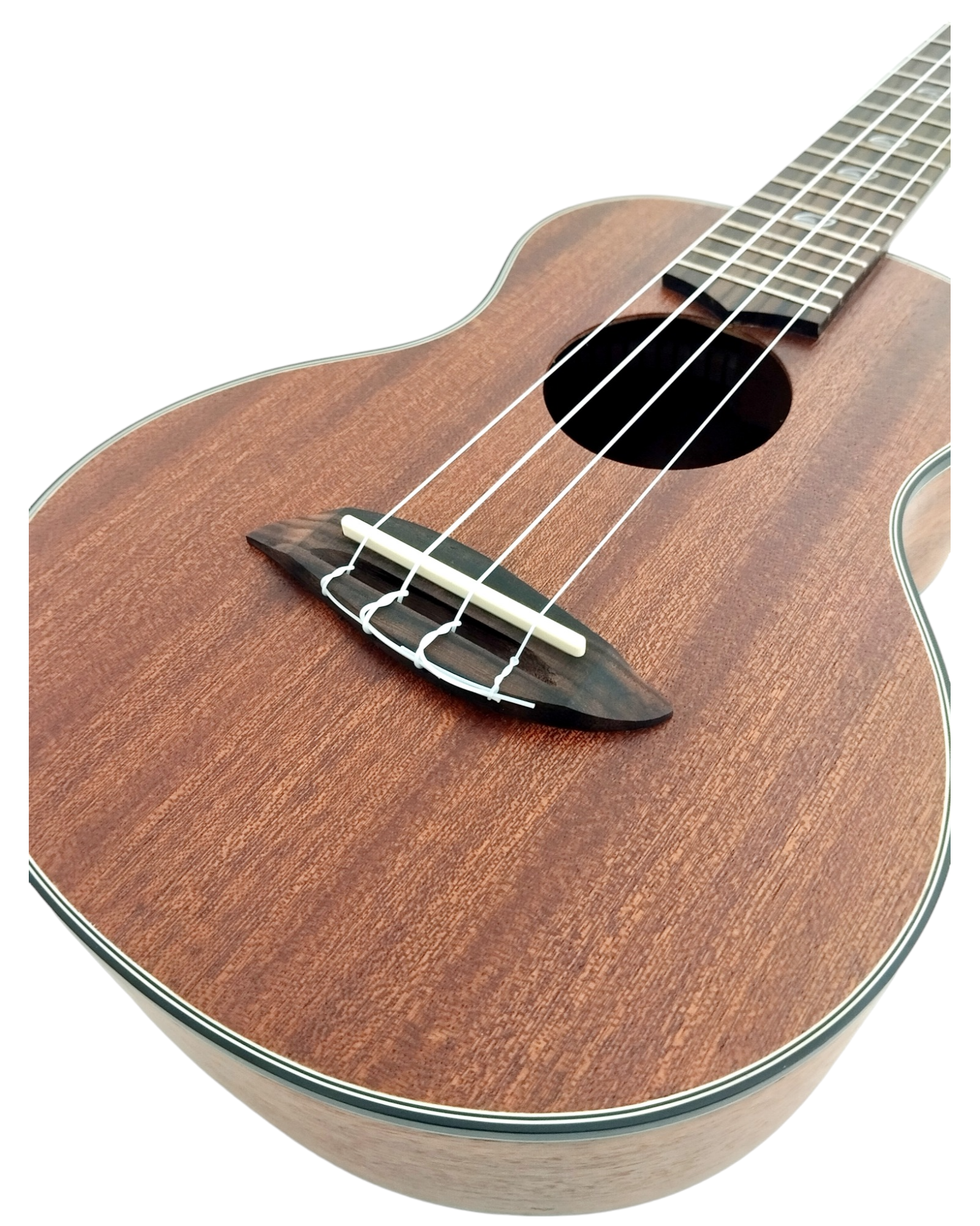 Leaf Series C100 All-Mahogany Concert Ukulele, Satin + 10mm Padded Gig Bag (Pink, Orange, Green)