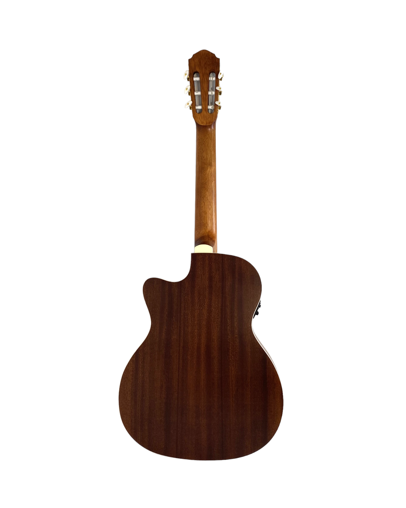 Haze Solid Spruce Fretless Arched Back Thin Body Classical Guitar w/ Built-In Pickups & Tuner in Matte - C551BCEQSMFL