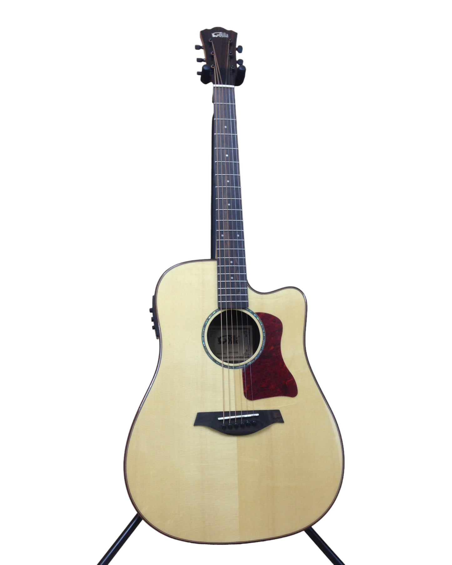 Gosila CS801310CEQ Solid Spruce Top Fishman Pickup/Tuner Cutaway Acoustic Guitar - Natural