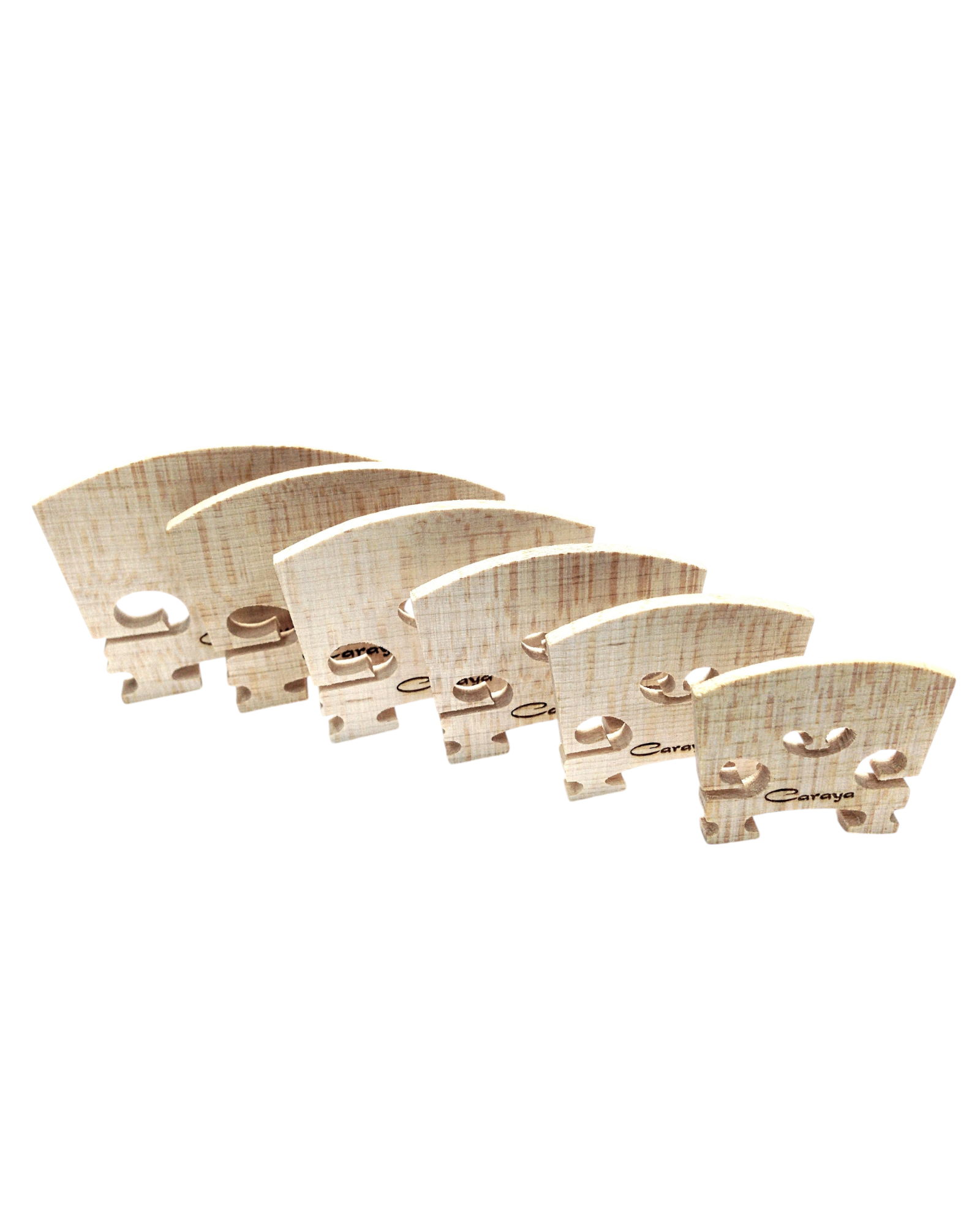 Caraya CVB06 Maple Wood Violin Bridge - 4/4, 3/4, 1/2, 1/4, 1/8, 1/16