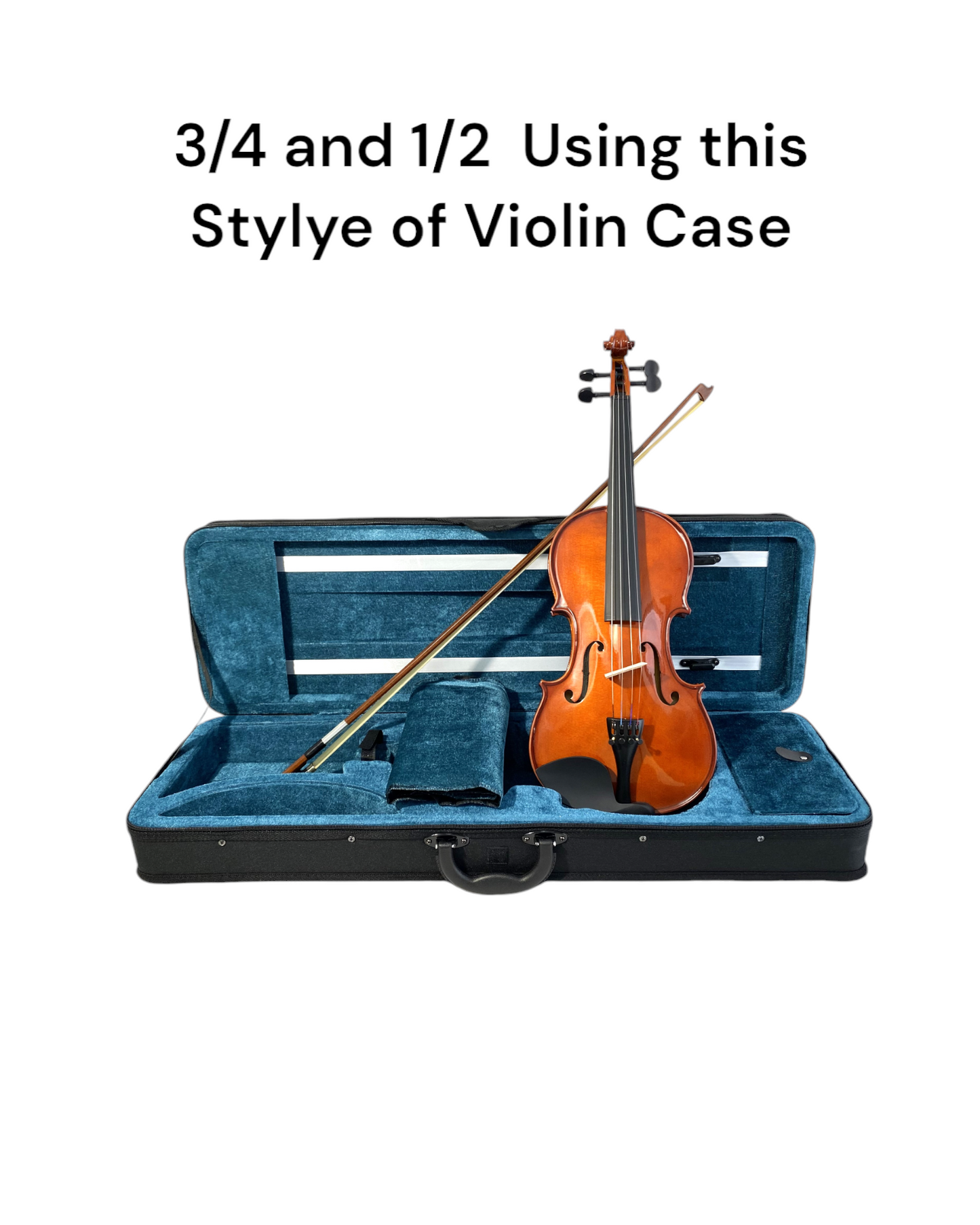 Caraya MV001 4/4-1/16 size Violin outfit w/Extra strings, Foam Hard Case, Bow, Rosin