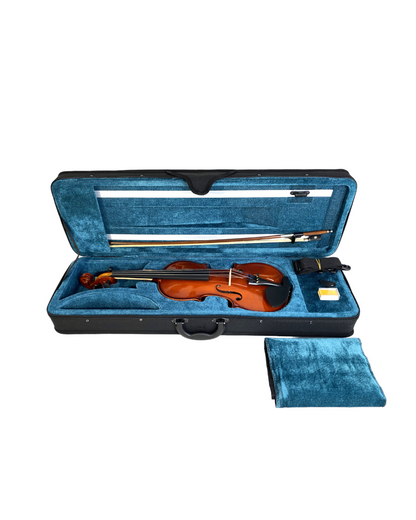 Caraya MV001 4/4-1/16 size Violin outfit w/Extra strings, Foam Hard Case, Bow, Rosin,Tuner, Grip, Shoulder Rest, Stand, Collimators