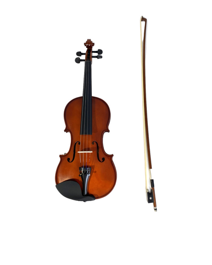 Caraya 4/4-1/16 size Violin outfit w/Extra strings, Foam Hard Case, Bow, Rosin,Tuner, Grip, Shoulder Rest, Stand, Collimators- MV001PK2