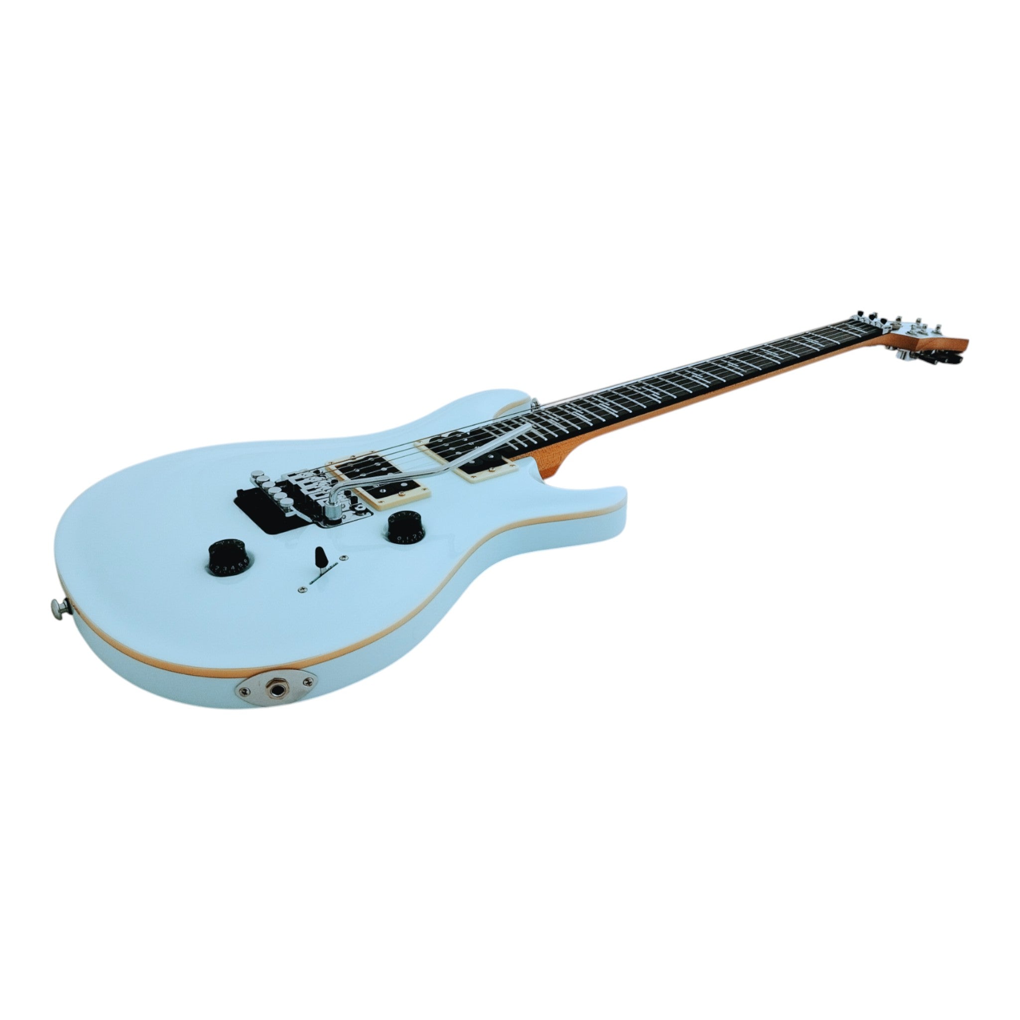 Caraya PRS24FR Light Blue Electric Guitar with Floyd Rose Bridge