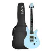 Caraya PRS24FR Light Blue Electric Guitar with Floyd Rose Bridge