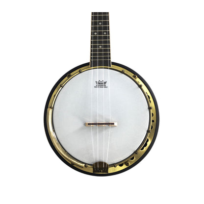 Caraya 4-String Maple Body Resonator Banjolele - Natural SBJUK118 + Stand