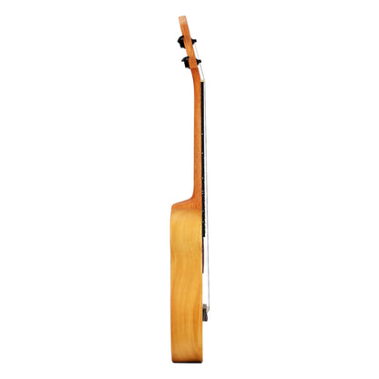 Caraya Solid Carved Paulownia Body Tenor Ukulele w/ Purpleheart Waterfall Soundhole - GAT50 + Stand