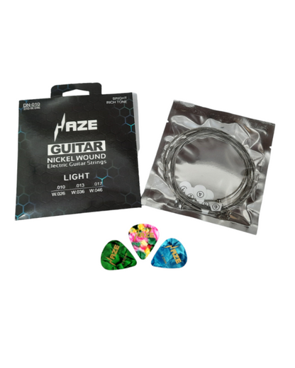 Haze DN010 Extra Light Special Stainless Steel Electric Guitar Strings +3 Picks