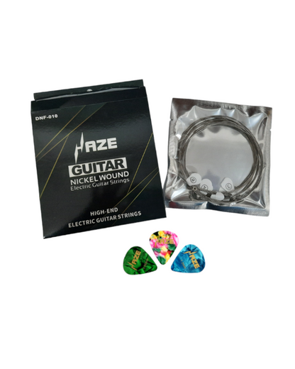 Haze DNF010 Nickel Wound High-End Extra Light Special Stainless Steel Electric Guitar Strings +3 Picks