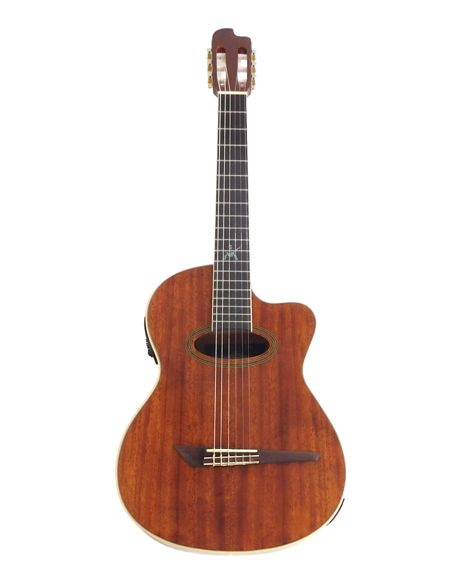 Miguel Rosales Mahogany Oval Soundhole Built-In Pickup/Tuner Classical Guitar - Natural MR04CEQN