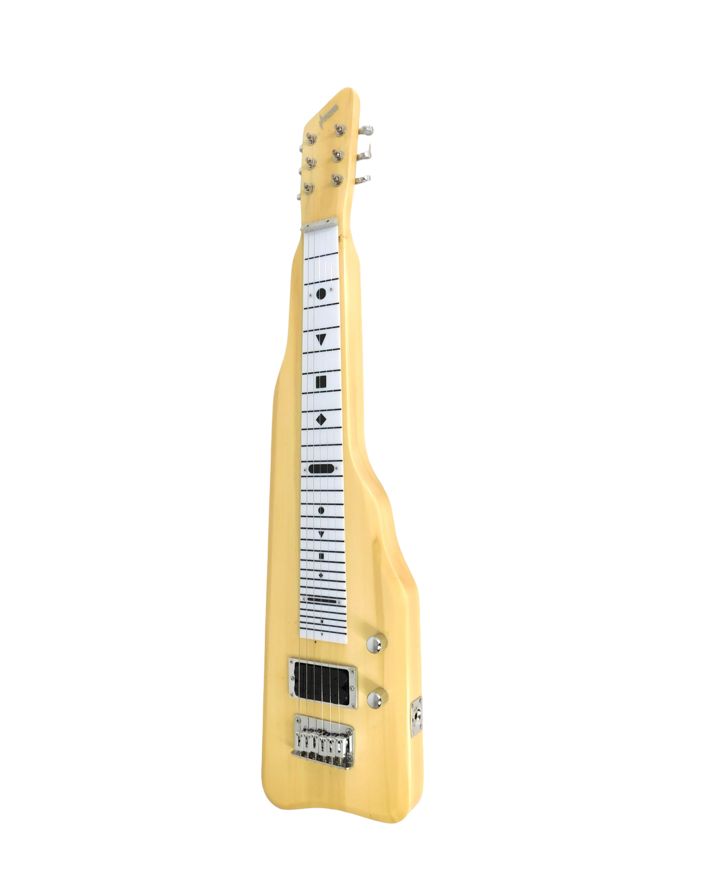 Haze SEG217N Solid Poplar Body Electric LAP Steel Guitar, Natural + Free Gig Bag