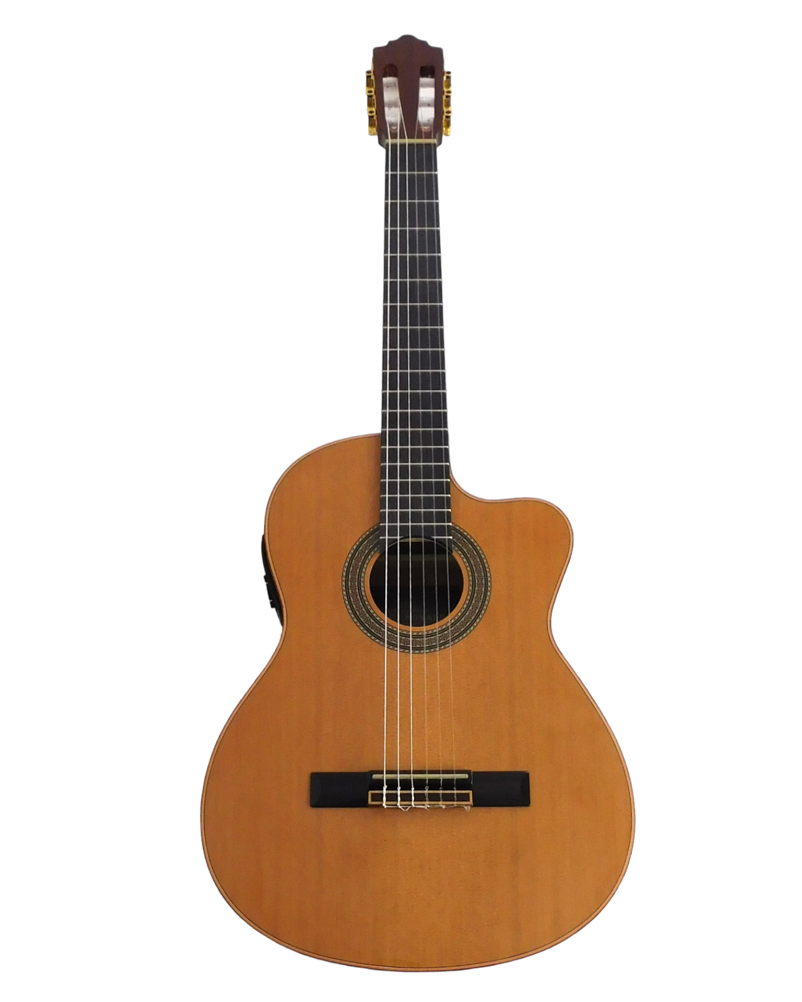 Miguel Rosales Solid Canadian Cedar Cutaway Built-In Belcat Pickup/Tuner Classical Guitar - Natural HS10CEQN
