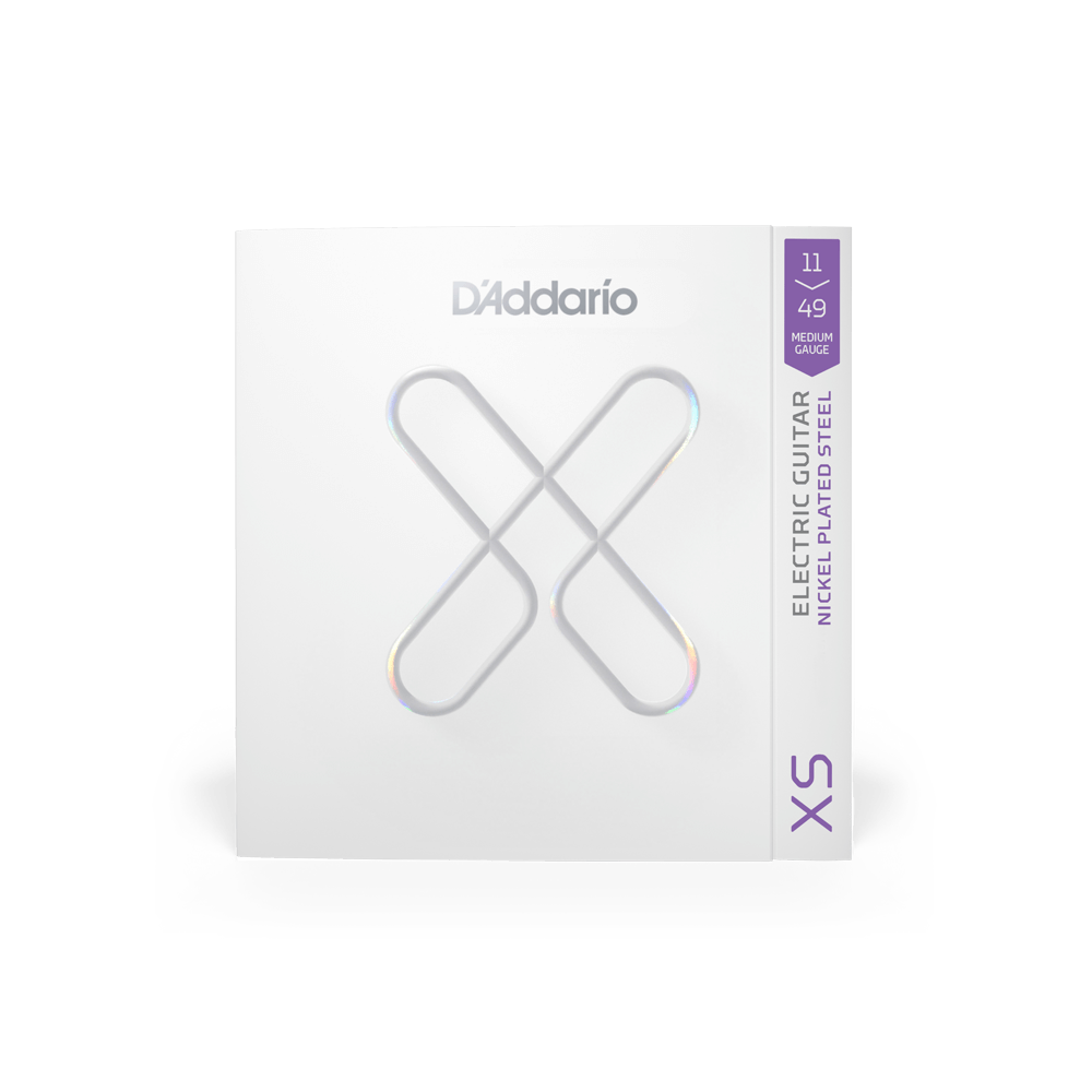 D’Addario 11-49 XS Coated Nickel Electric Guitar Strings – Medium (.011–.049) (XSE1149)