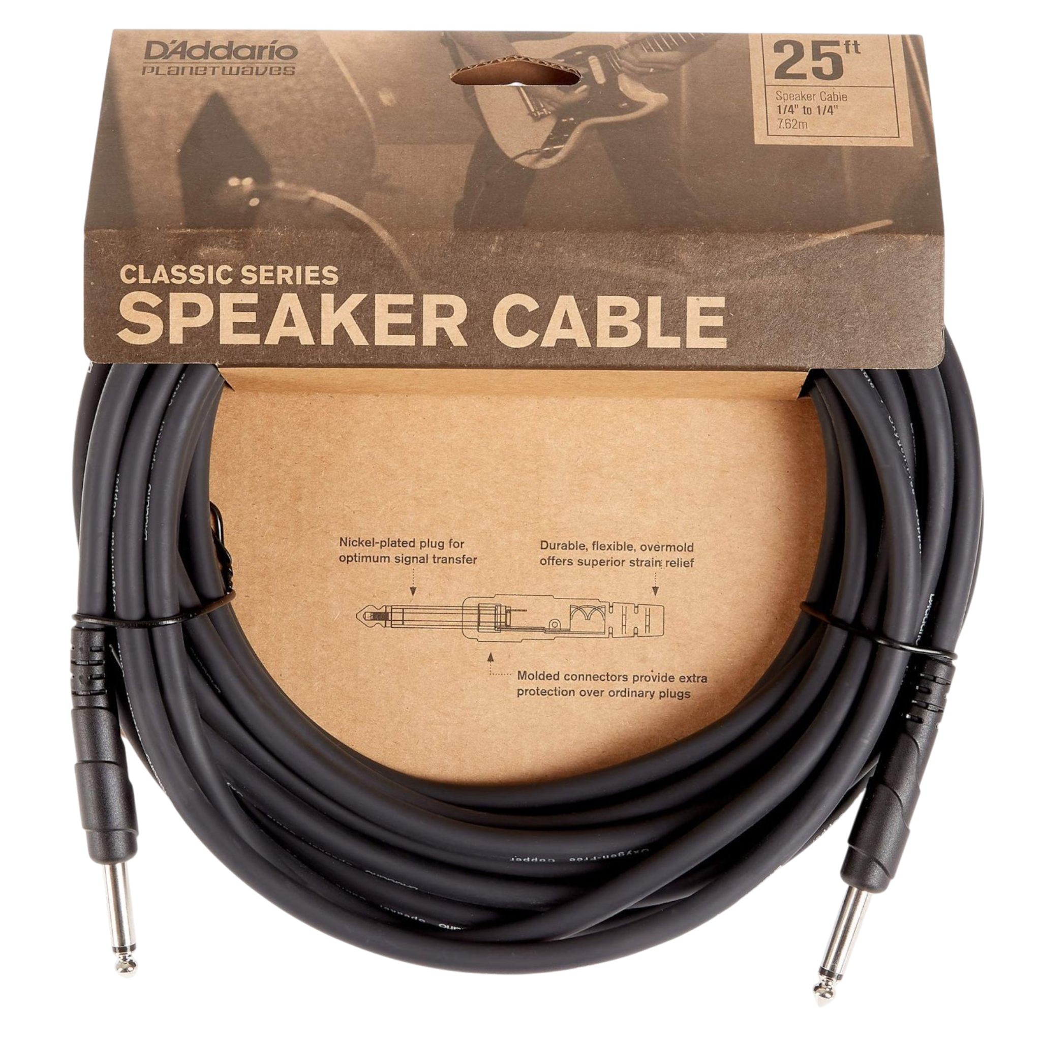 D'Addario Classic Series 1/4" Speaker Cable - Straight-Straight