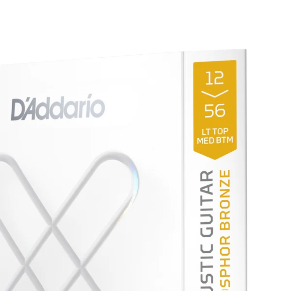 D'Addario 12-56 Coated Acoustic Guitar Strings - Light Top/Medium Bottom (.012 - .056) (XSAPB1256)