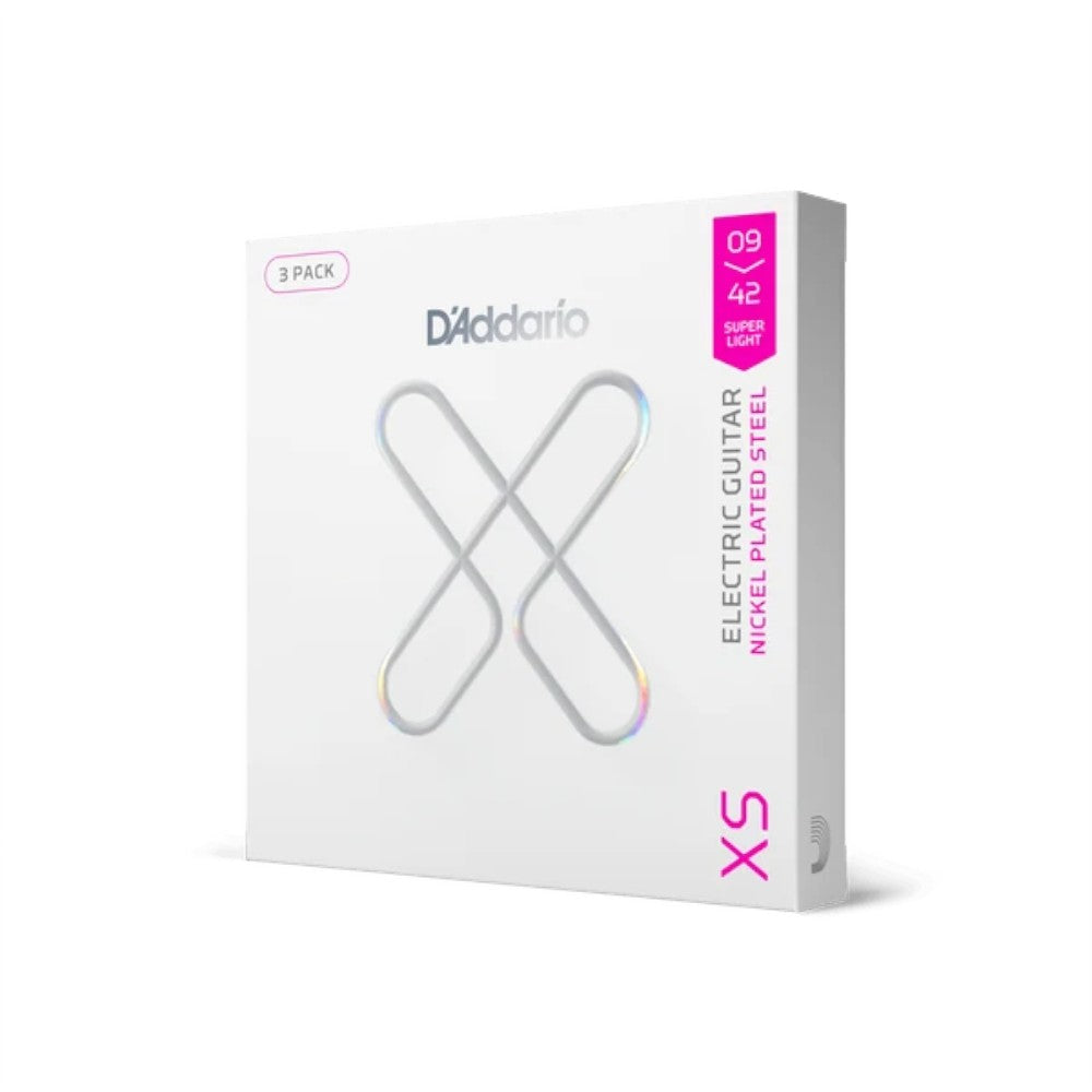 D’Addario 09-42 XS Coated Nickel Electric Guitar Strings – Super Light (.009–.042) (XSE0942)