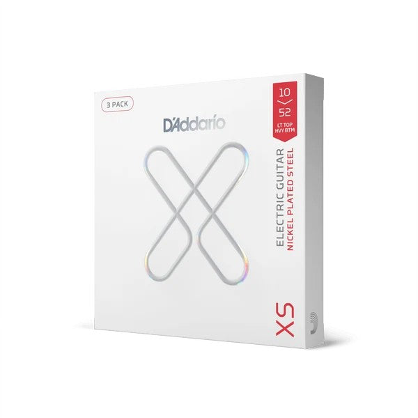 D’Addario 10-52 XS Coated Nickel Electric Guitar Strings – Light Top/Heavy Bottom (.010–.052) (XSE1052)