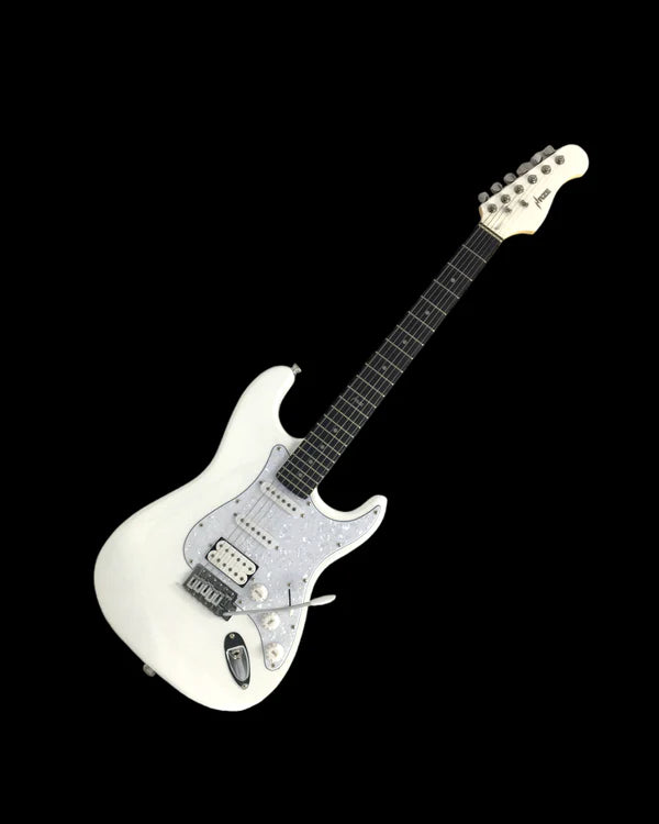 Haze E211WH Classic Arctic White HST Electric Guitar Electric Guitar  with Accessories + 10W Amp. (Optional)